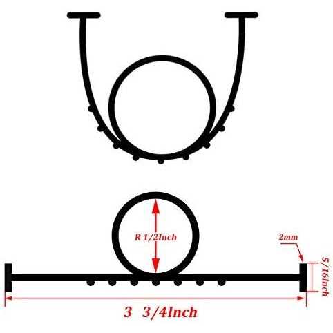 DGSL Garage Door Seals Bottom Rubber Weather Stripping Kit Seal Strip Replacement,Universal Weatherproof Threshold Buffering Sealing Rubber 5/16 - Inhomebuy