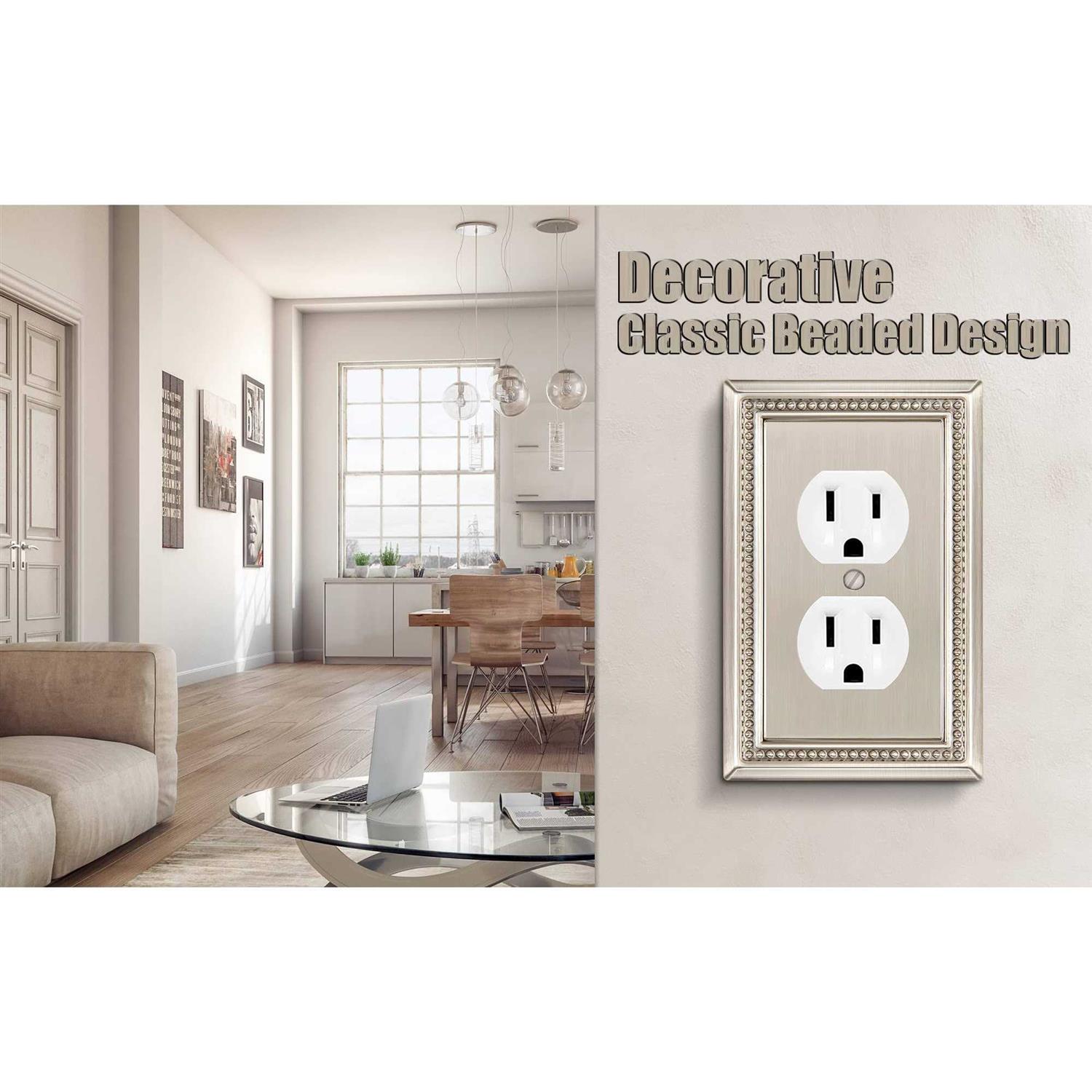 Henne Bery Sunken Pearls Decorative Wall Plate Switch Plate Outlet Cover - Inhomebuy