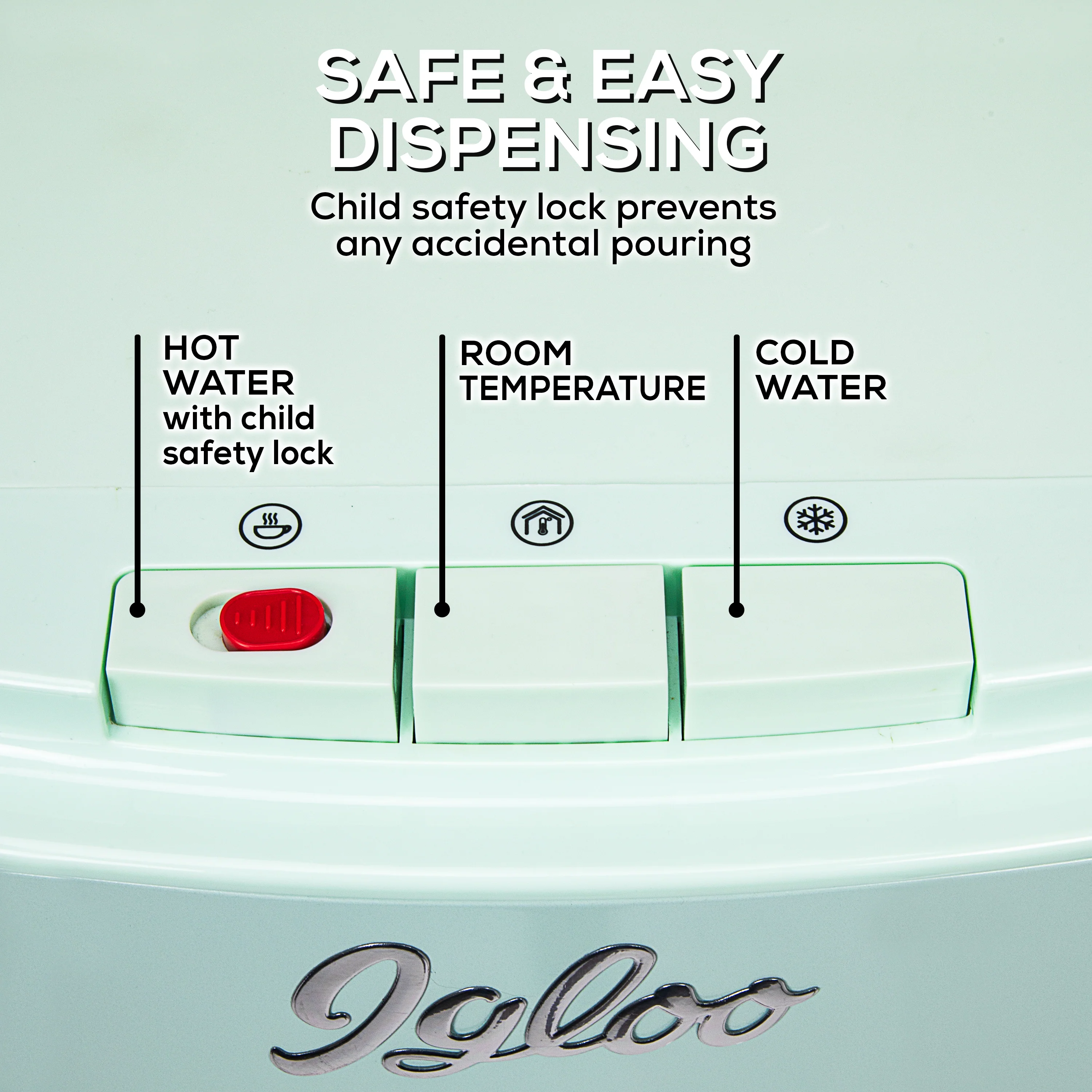 Igloo Retro Water Cooler, Aqua - Inhomebuy
