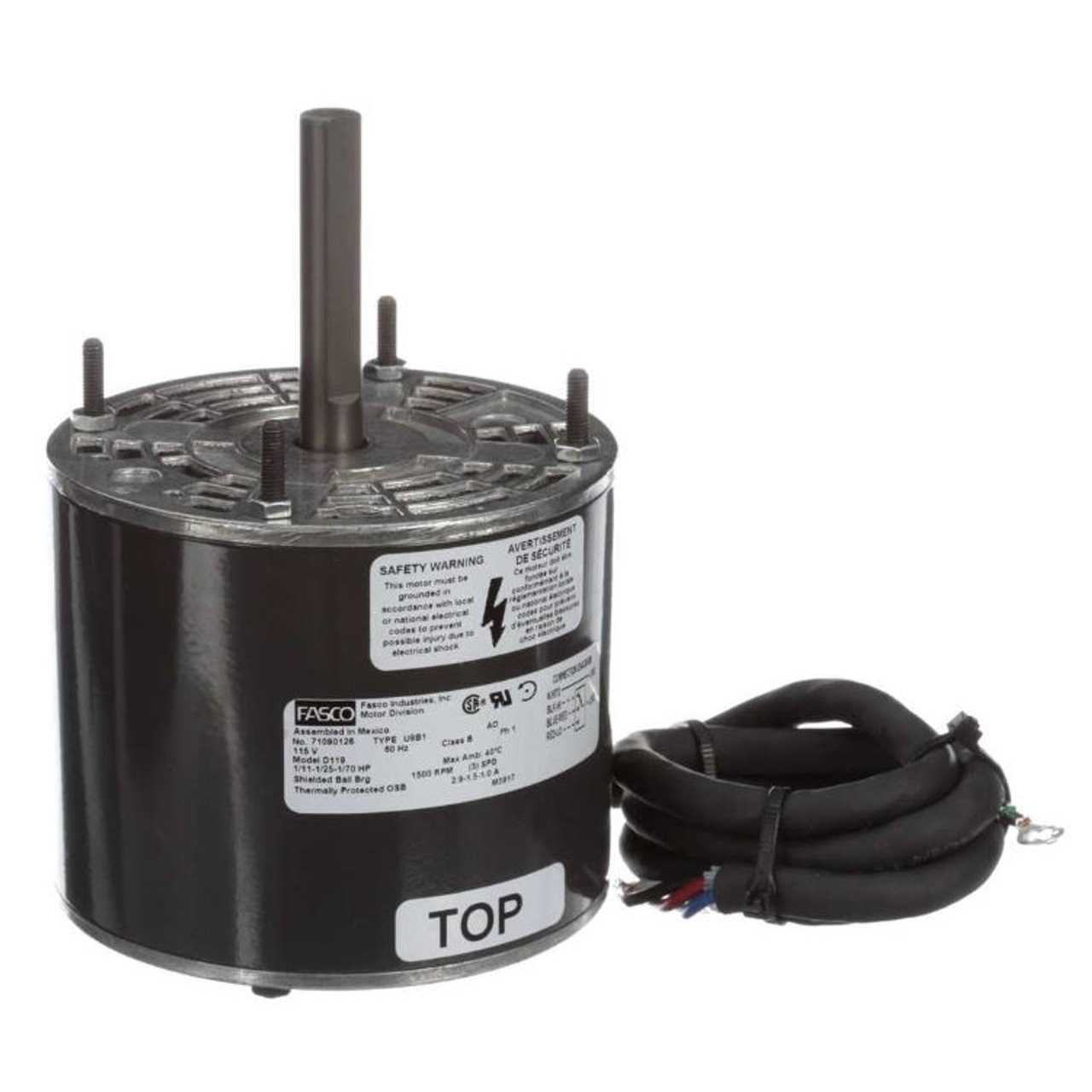 Fasco D1160 1/110 HP 115 Volt 1480 RPM Shaded Pole Motor - Inhomebuy