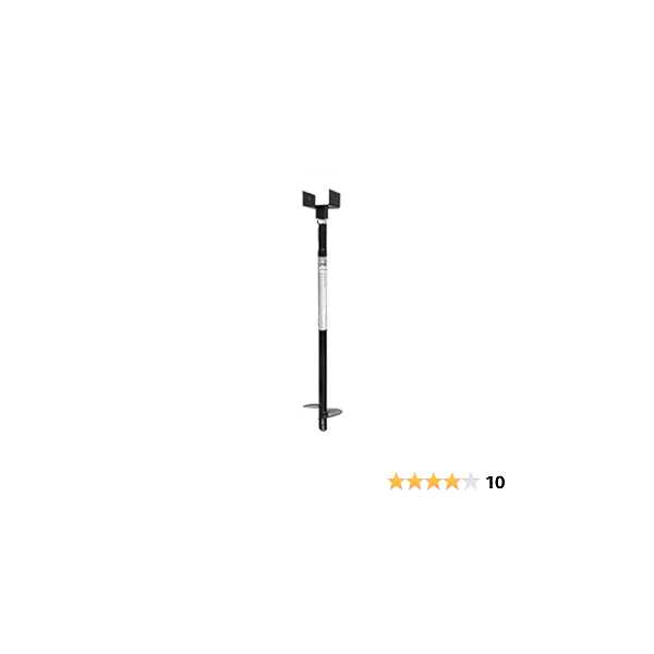 Pylex 10565 Adjustable Helical Post Black - Inhomebuy