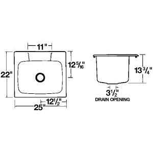 Mustee 10 Utility Sink 22-inch x 25-inch White - Inhomebuy