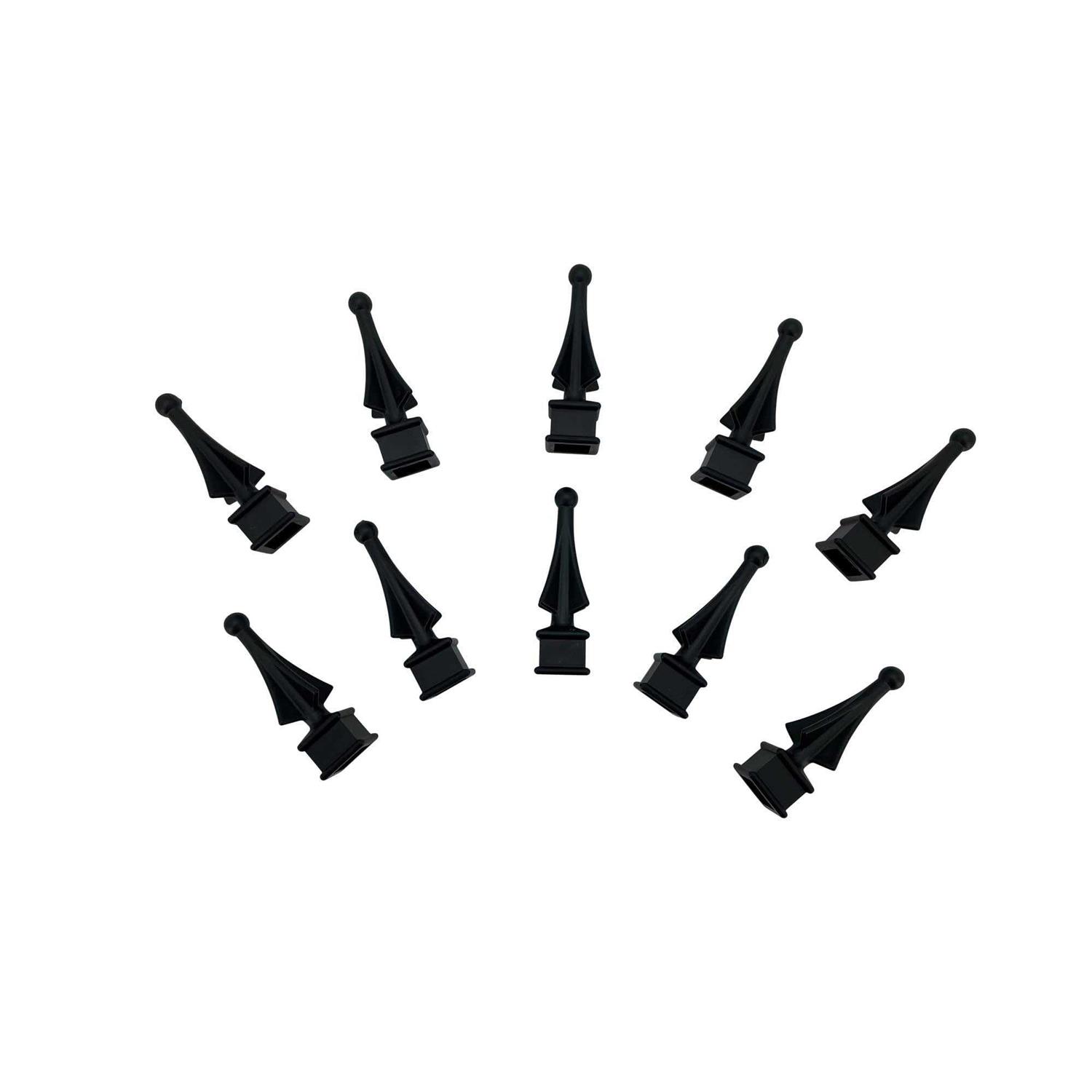 Fence Finials Easy-Tap Installation High-Impact Polypropylene Four-Sided Spire - Inhomebuy