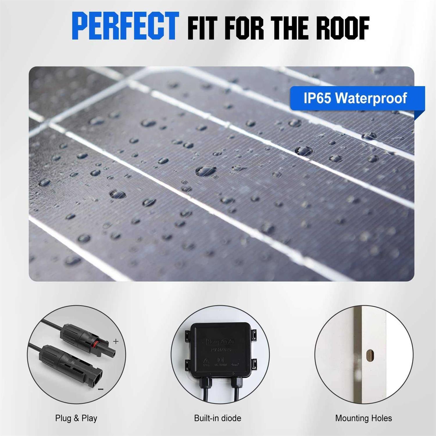 ECO-WORTHY 100W Portable Solar Panel Foldable Solar Panel Kit with Adjustable Kickstand for Power Station Camping RV Tarvel Trailer - Inhomebuy