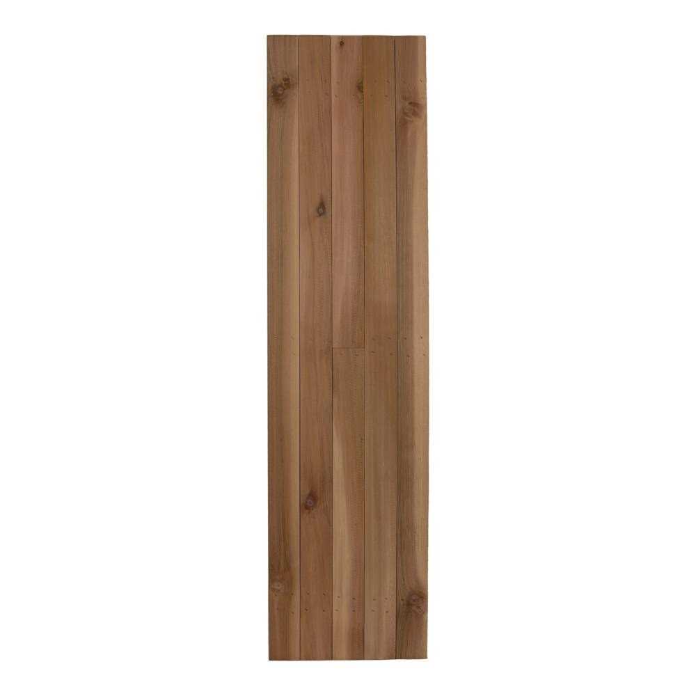 Design Craft Millworks 12 in. x Board-N-Batten Baton Z Shutters Pair Natural - Inhomebuy
