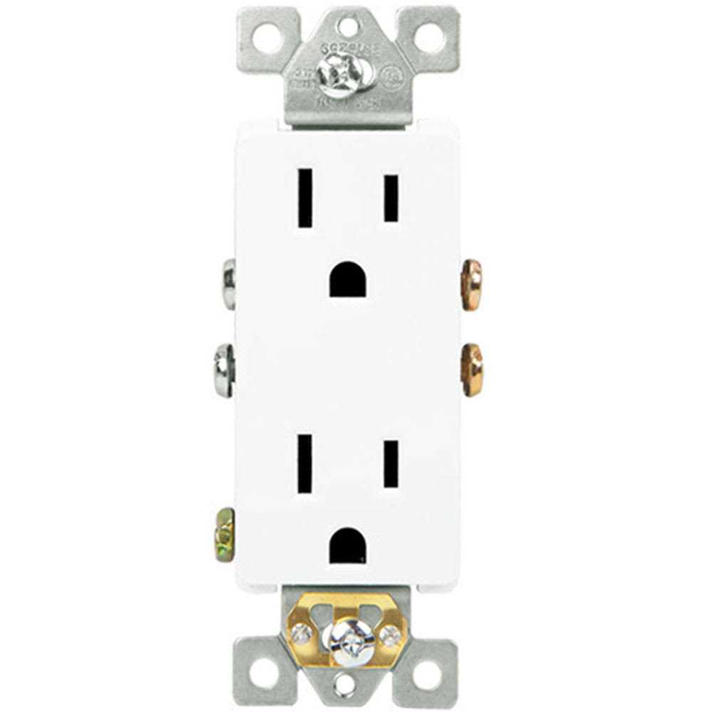 Enerlites Decorator Receptacle Outlet with Wall Plate Tamper-Resistant - Inhomebuy