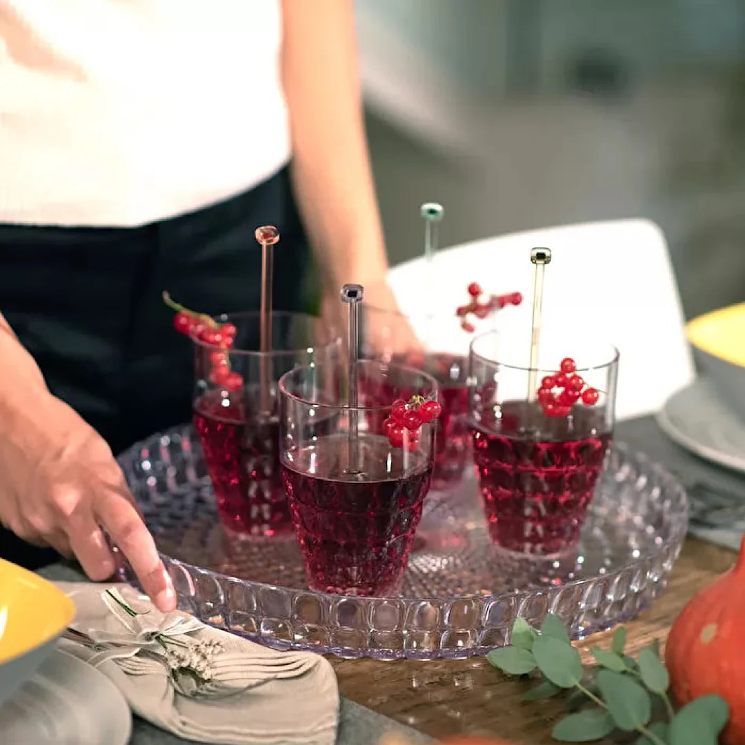 ROUND TRAY Clear - Inhomebuy