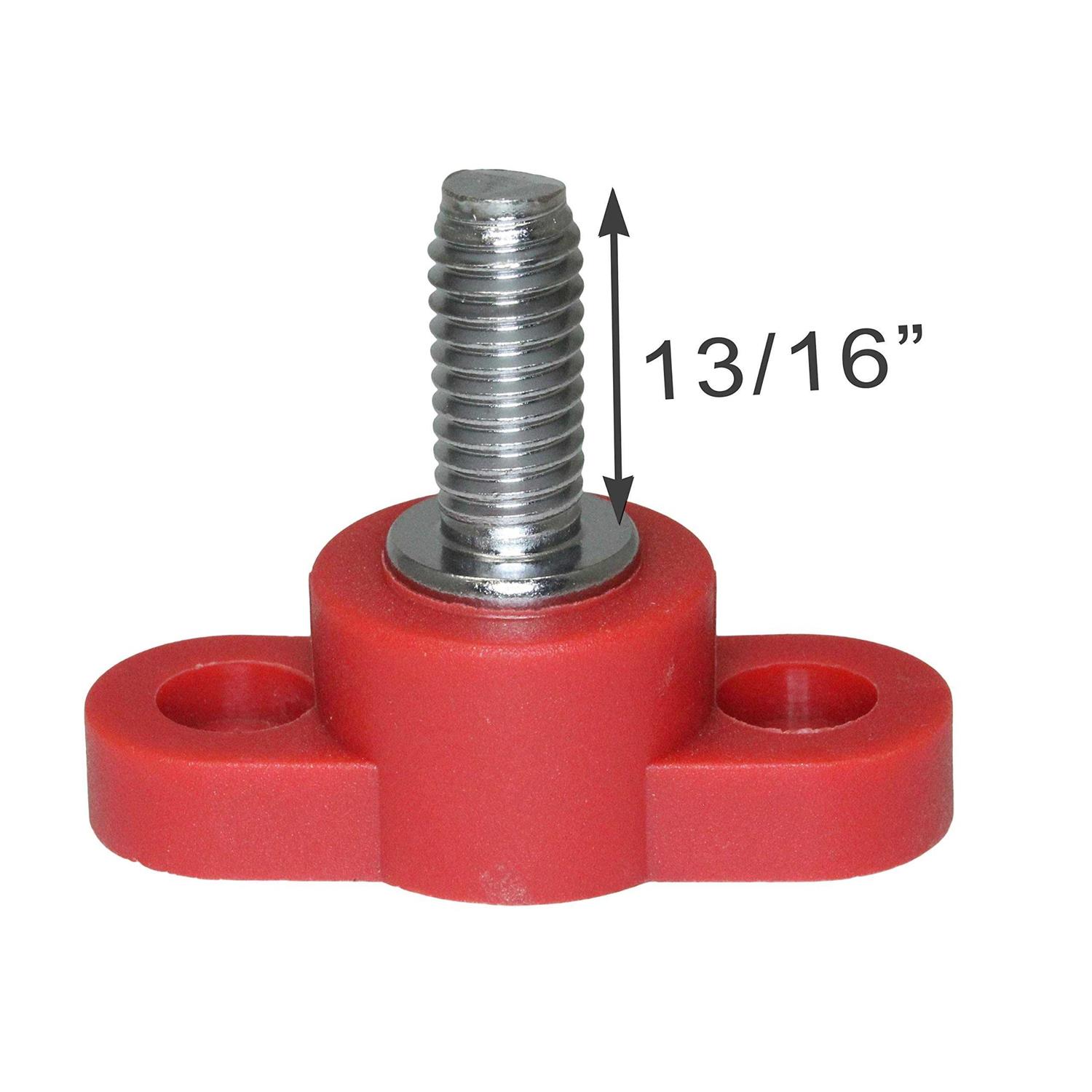 Positive Insulated Battery Power Junction Post Block 3/8 Lug X 16 Thread - Inhomebuy