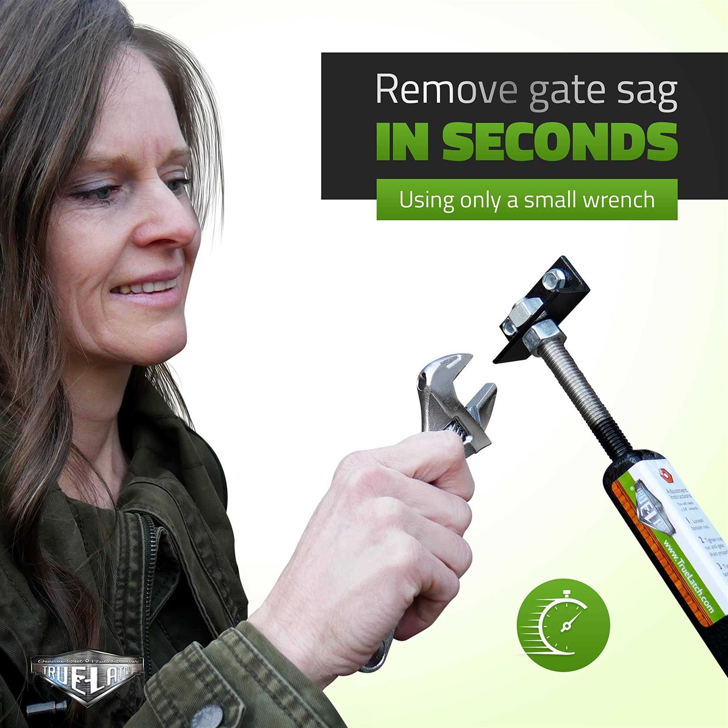 True Latch Telescopic Gate Brace Wood Privacy Fence Anti Sag Gate Kit - Inhomebuy