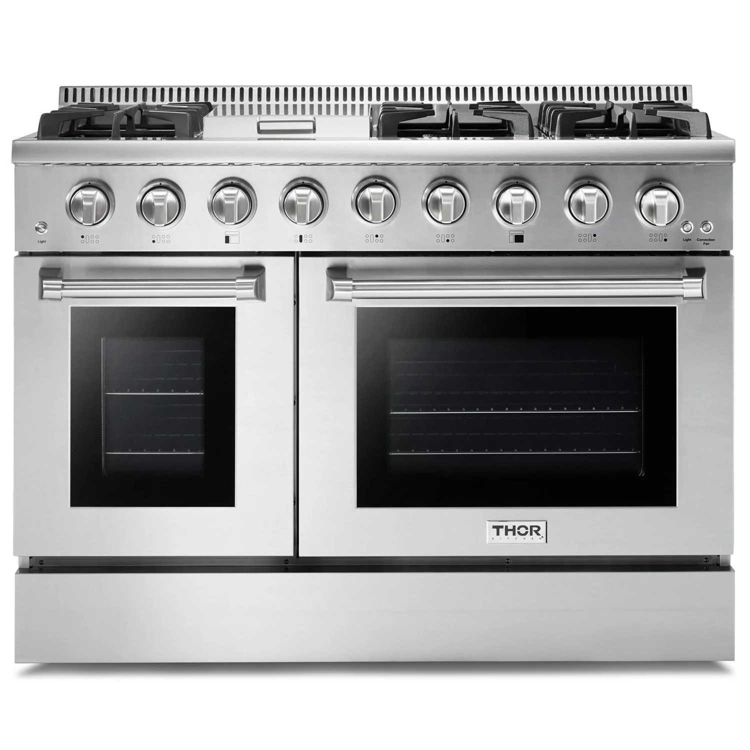Thor Kitchen 48 in. 6.7 cu. ft. Professional Propane Gas Range in Stainless Steel, HRG4808ULP - Inhomebuy