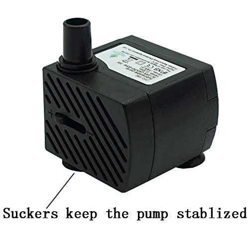 Submersible Water Pump 6.1ft Power Cord 200GPH Ultra Quiet Pump with Dry Burning Protection for Fountains - Inhomebuy