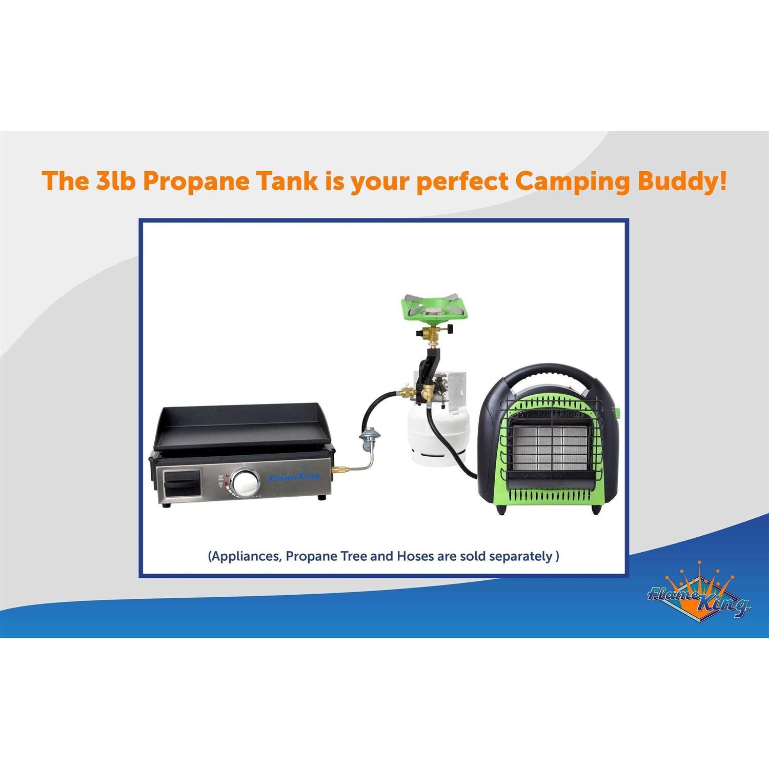 Flame King 33.5lb Steel Propane Tank Forklift Cylinder with Gauge - Inhomebuy