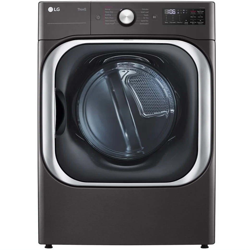LG 9.0 CU. FT. BLACK STEEL SMART WI-FI ENABLED FRONT LOAD ELECTRIC DRYER WITH TURBOSTEAM AND BUILT-I - Inhomebuy