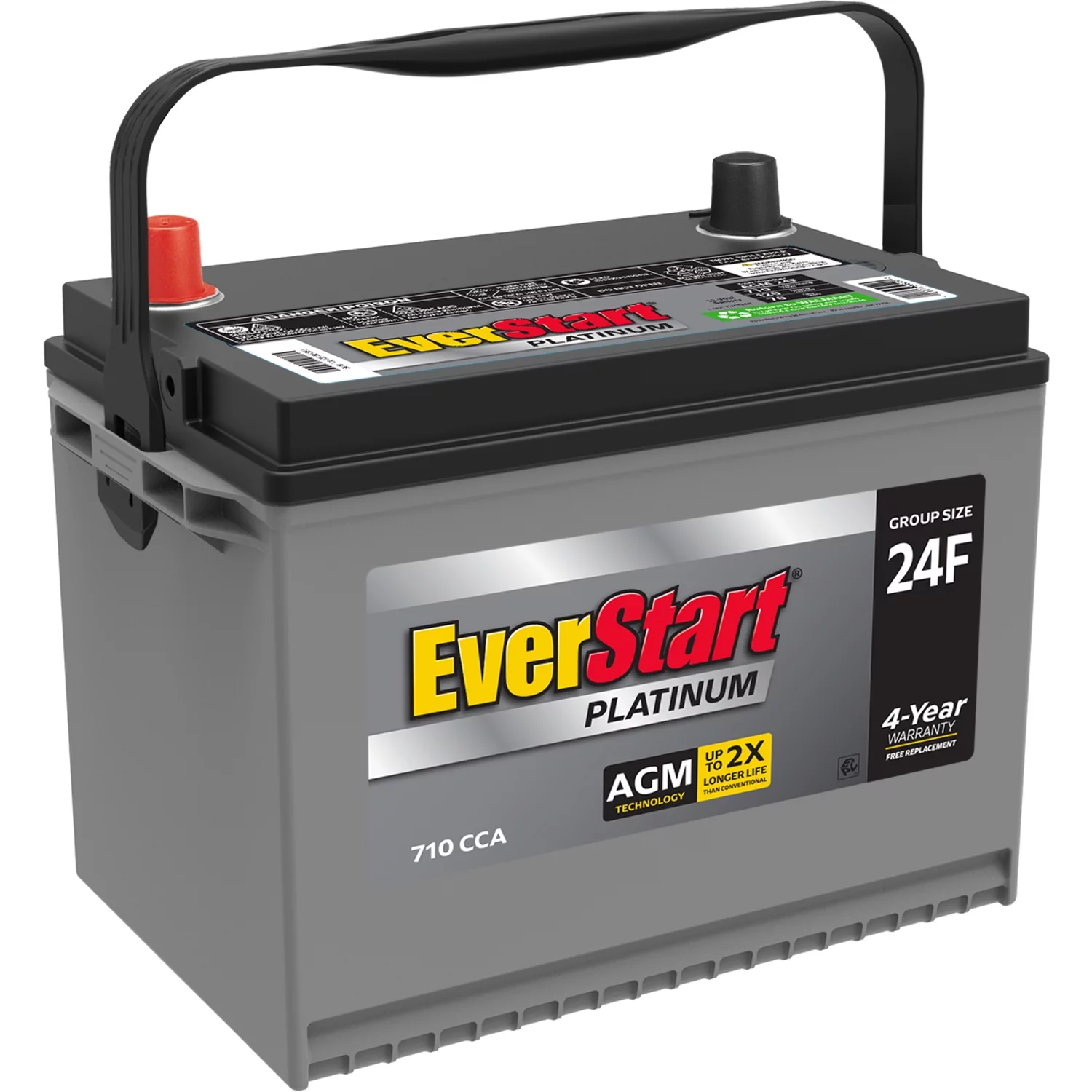 EverStart Platinum BOXED AGM Automotive Battery, Group Size 24F 12 Volt, 710 CCA - Inhomebuy
