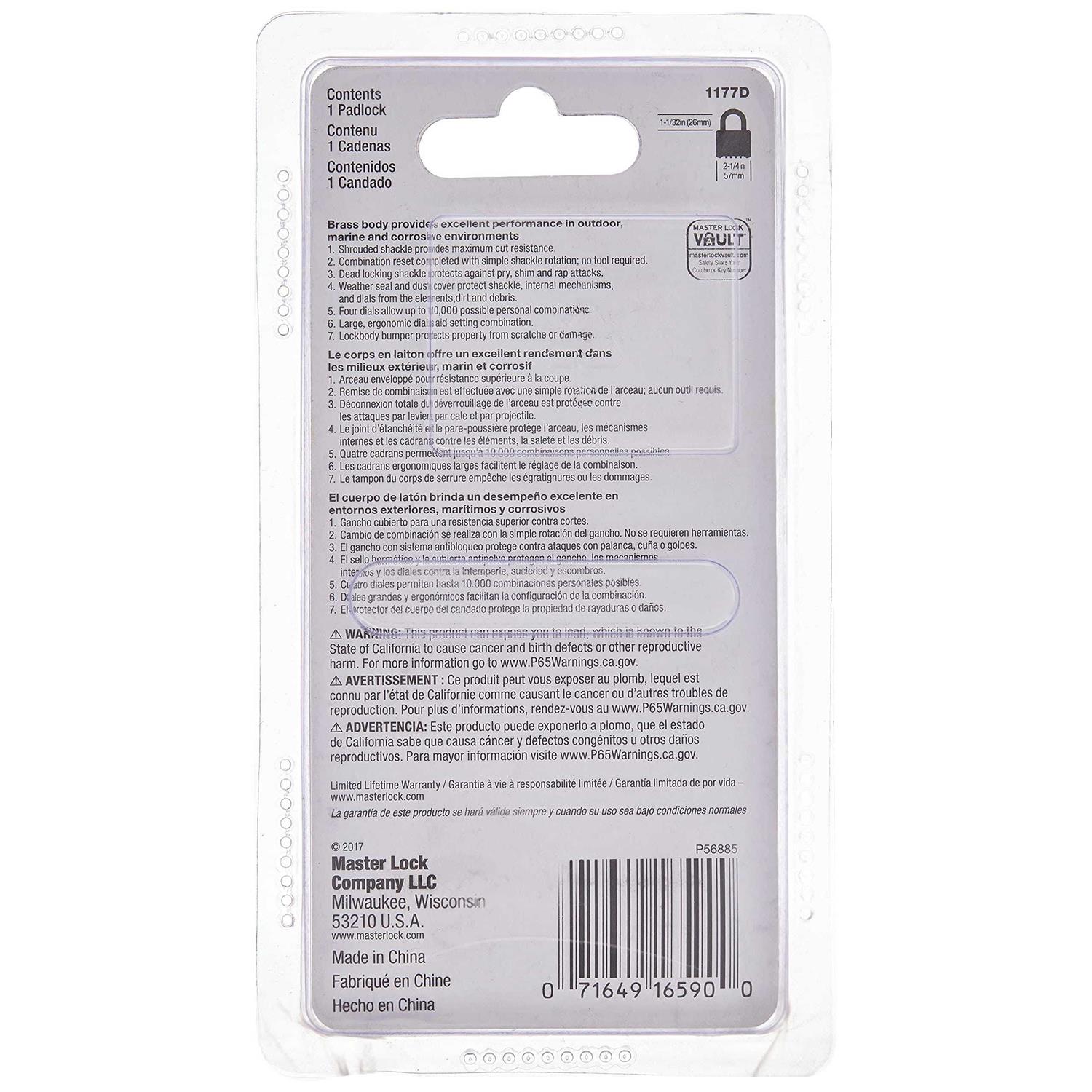 Master Lock 1175LHSS - Inhomebuy