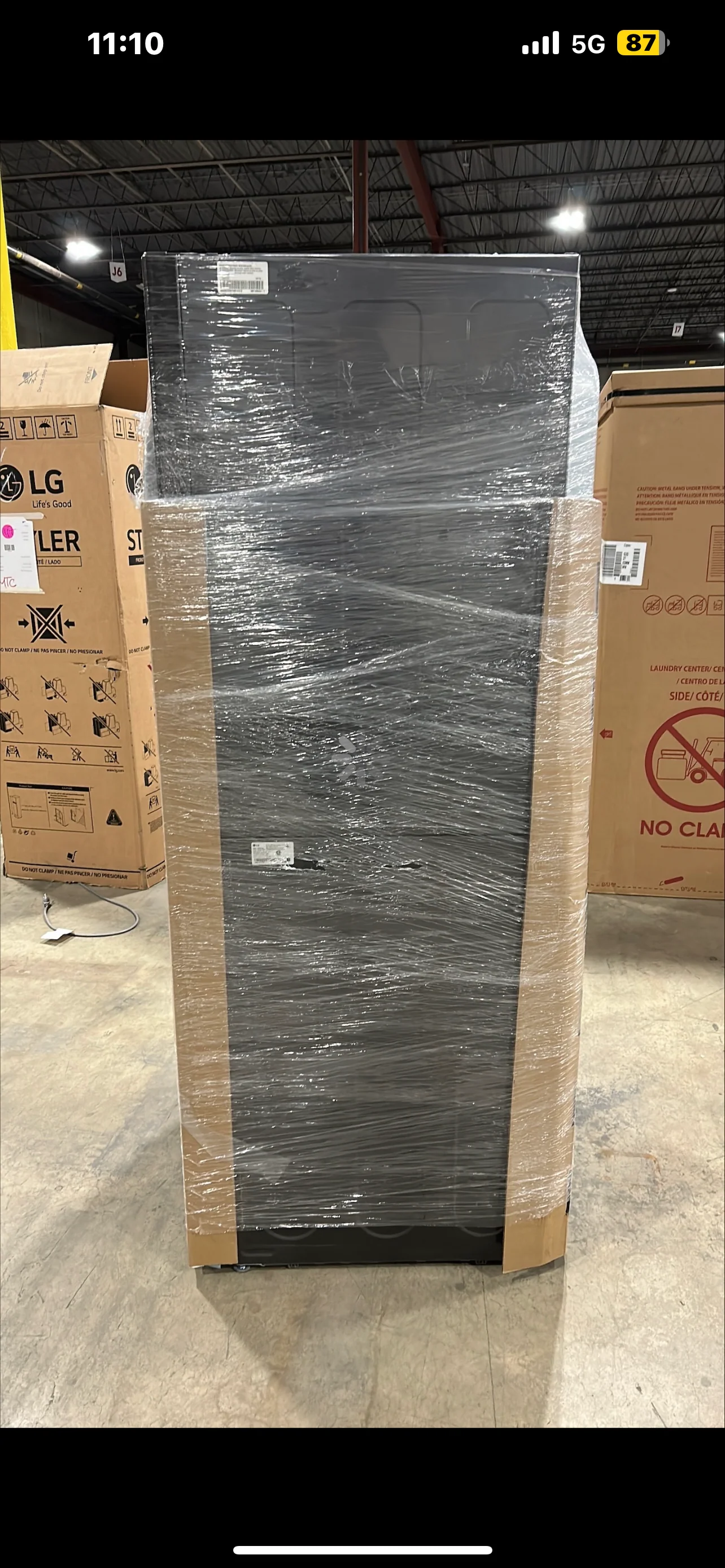 LG BLACK STEEL SINGLE UNIT FRONT LOAD WASHTOWER WITH CENTRE CONTROL 5.2 CU. FT. STEAM WASHER AND 7.4 - Inhomebuy