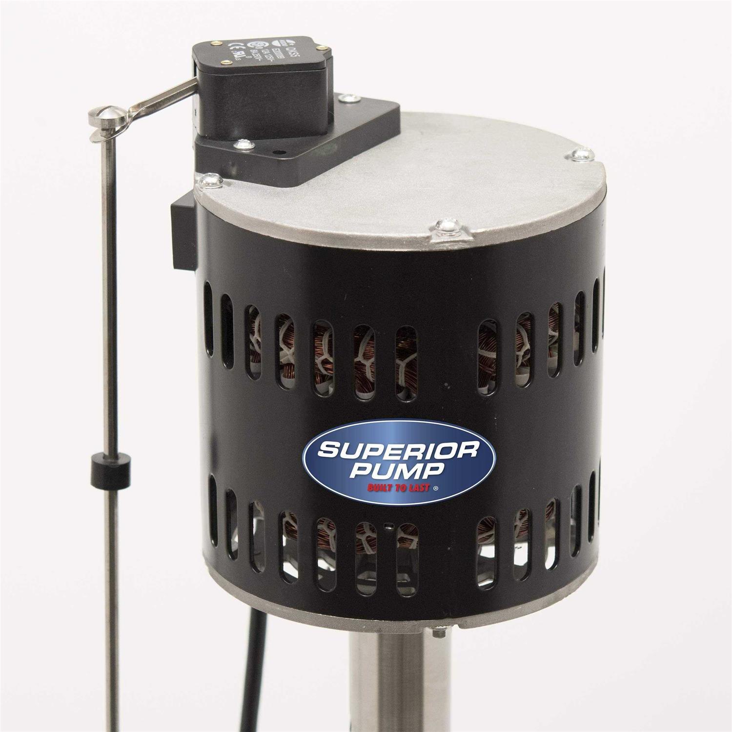 Superior Pump 1/2 HP Sewage Ejector Pump Kit with Basin - Inhomebuy