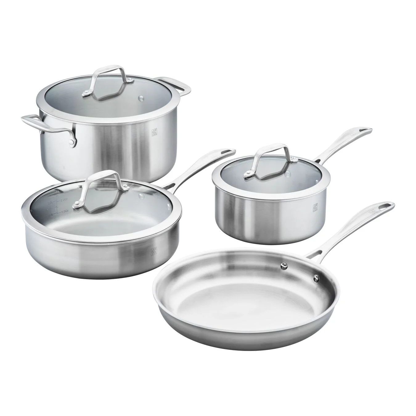 ZWILLING 7pc Stainless Steel Cookware Set, Spirit 3-Ply Series - Inhomebuy