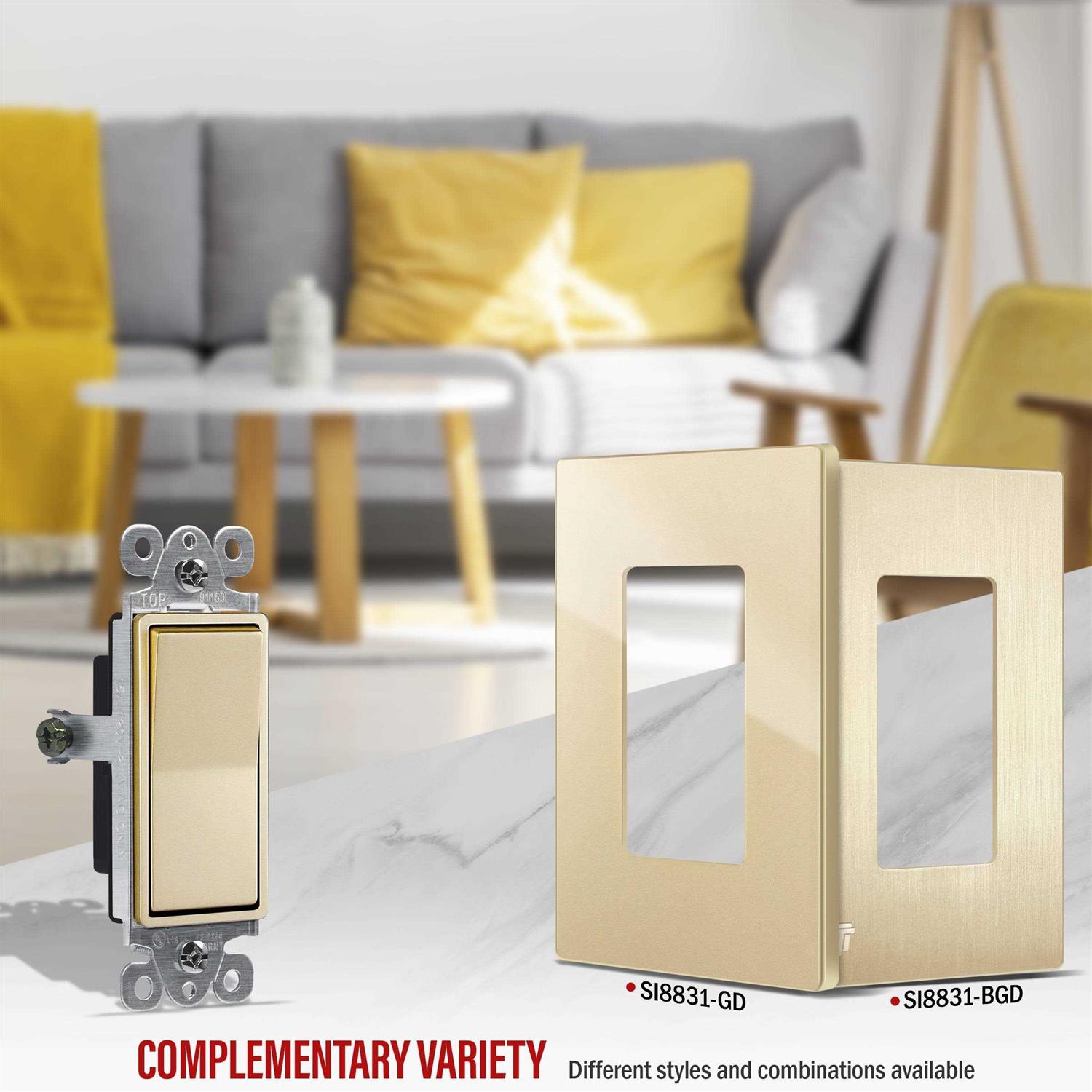 Enerlites Elite Series Decorator Receptacle Outlet Child Safe Tamper-Resistant - Inhomebuy