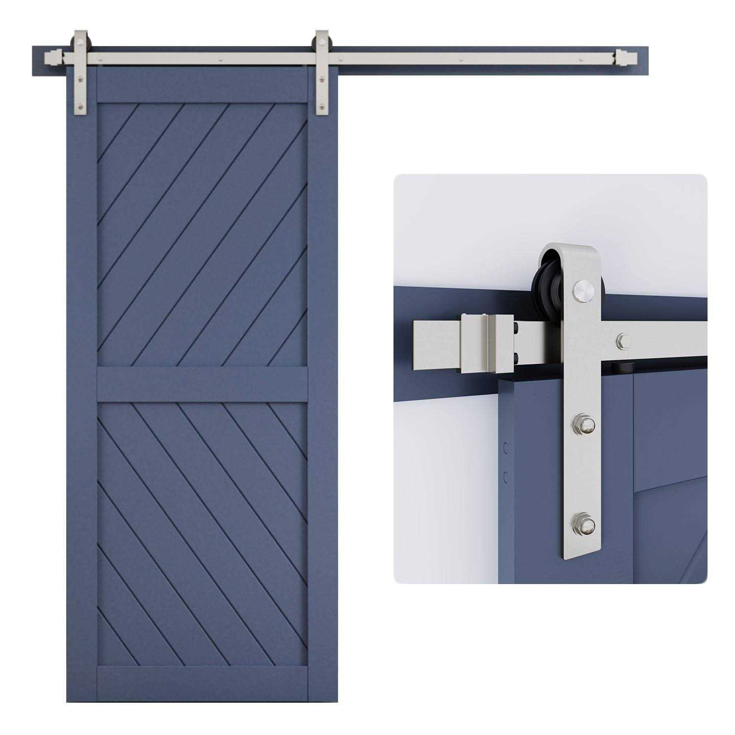 EaseLife 12 Stainless Steel Double Sided Push Pull Door Handle,H Shape Sliding Door Handle,Brushed,Fit for Glass Door Wooden Door - Inhomebuy