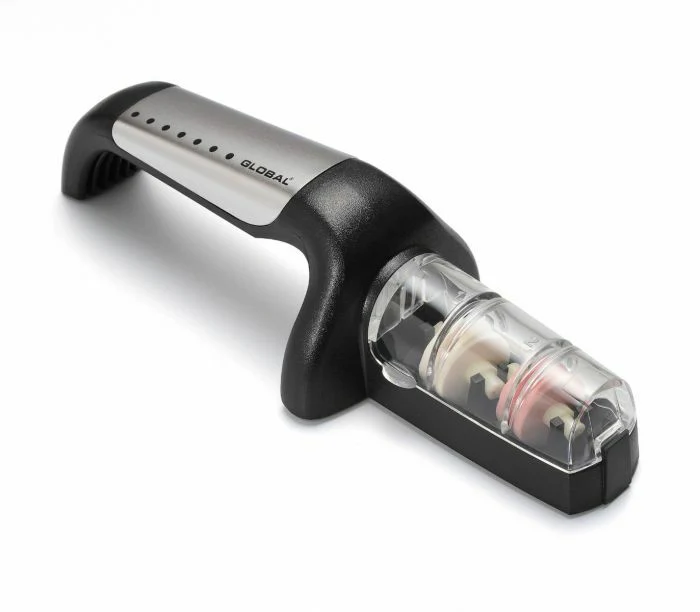 Global Kitchen Knife Water Sharpener |71G91SB| Stainless Ceramic - Inhomebuy