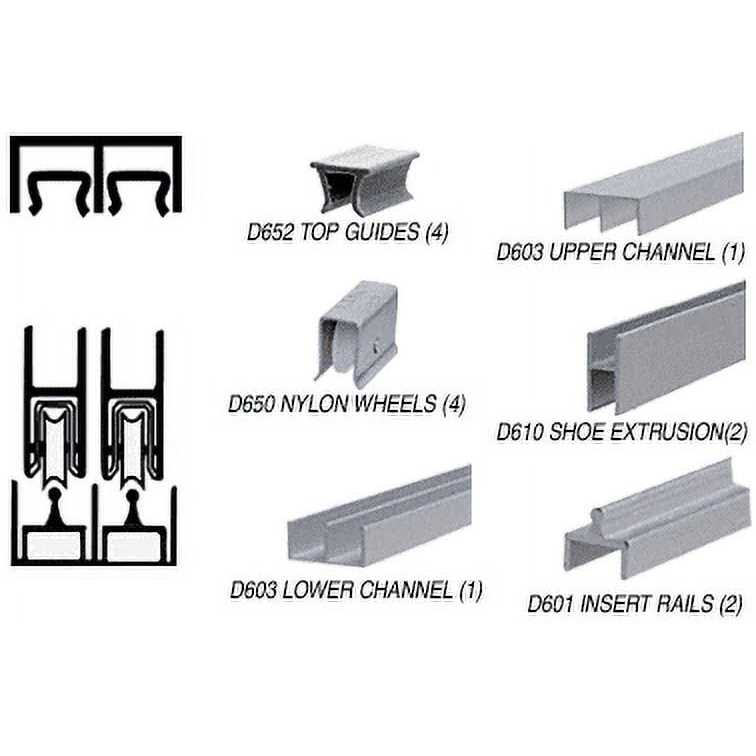 Crl D594a Satin Anodized D594 Aluminum Lower Track - Inhomebuy