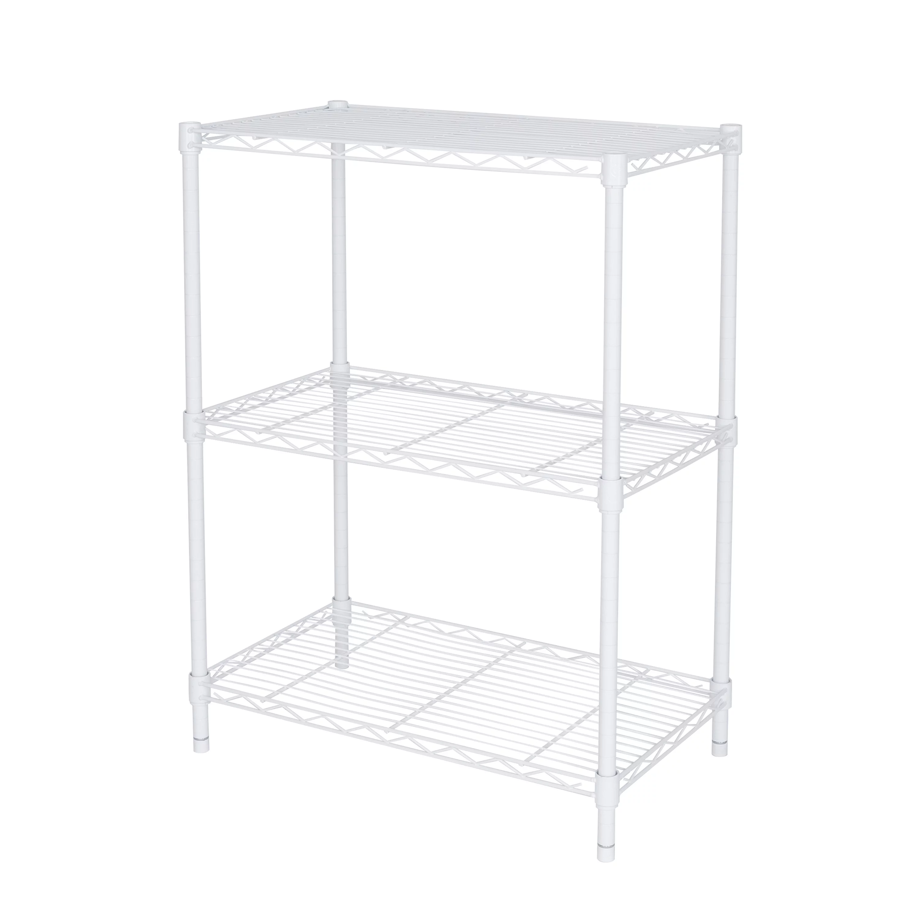 Hyper Tough 3-Tier Multipurpose Wire Shelving Rack, Black Color,750lbs Load Capacity, for Adult - Inhomebuy