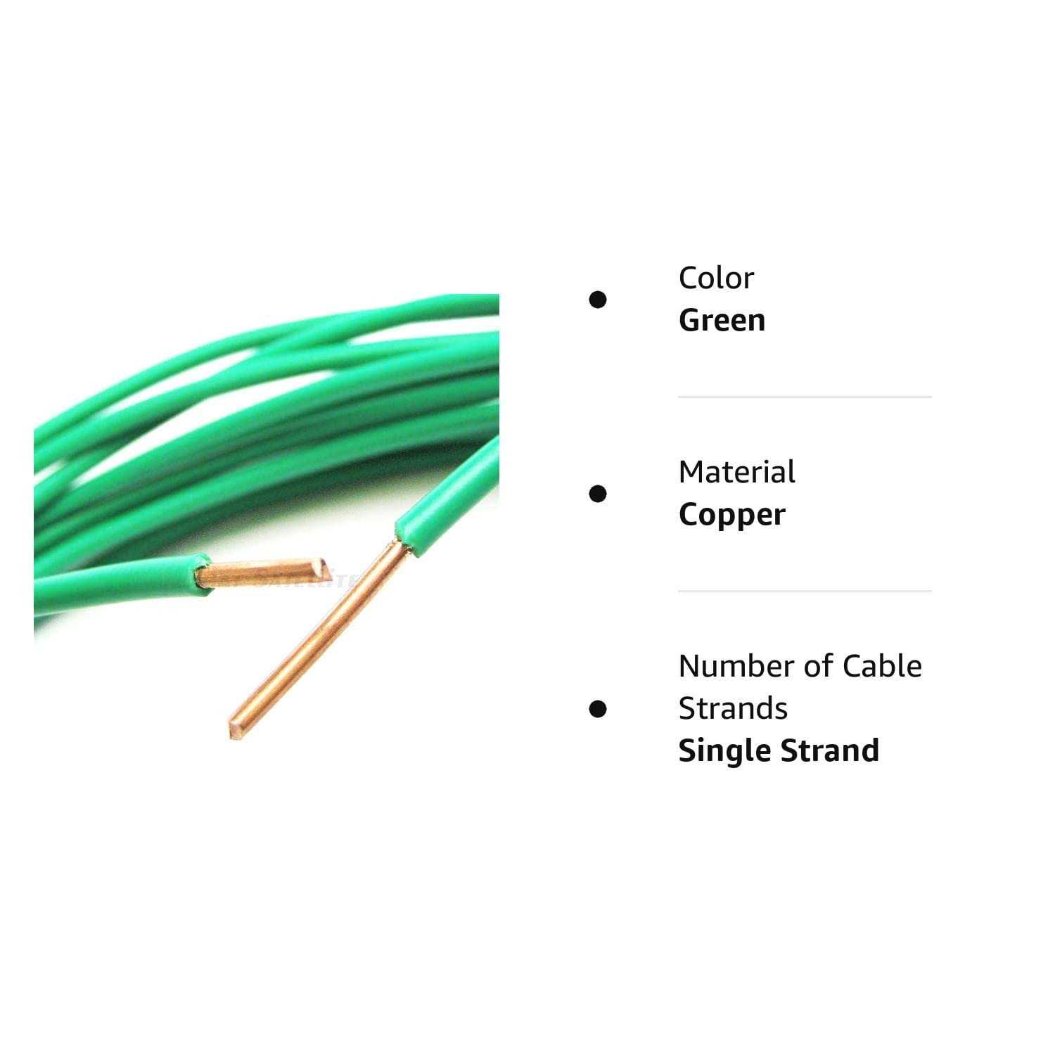 Phat Satellite Intl Pure Solid Copper Grounding Wire AWG Core - Inhomebuy