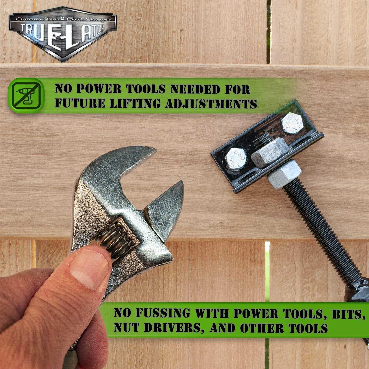 True Latch Telescopic Gate Brace Wood Privacy Fence Anti Sag Gate Kit - Inhomebuy