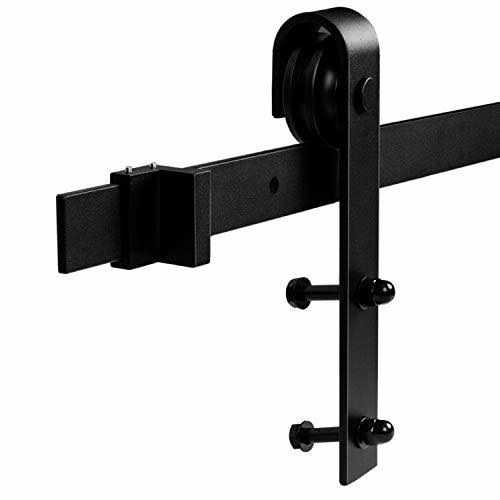 EaseLife 8 ft Double Door Sliding Barn Door Hardware Track Kit,Basic J Pulley,Heavy Duty,Slide Smoothly Quietly,Easy Install - Inhomebuy