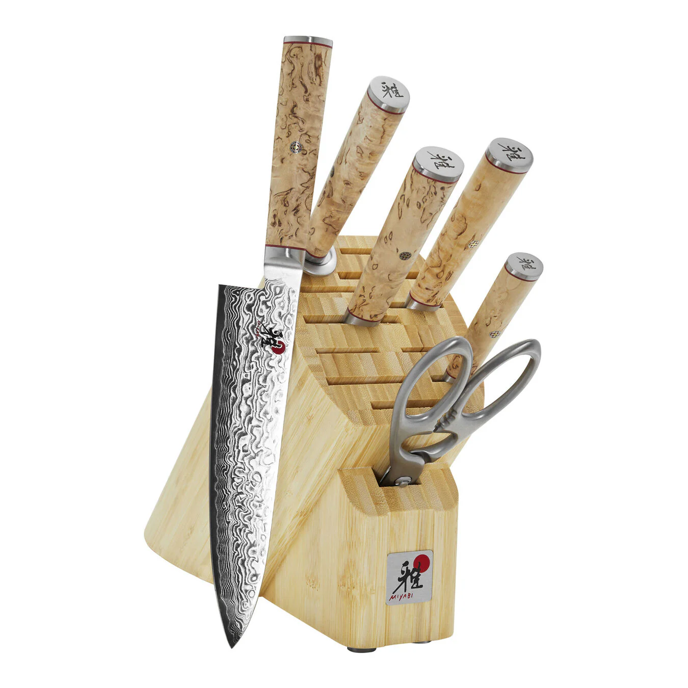 Miyabi 7pc Knife Block Set, Birchwood SG2 Series - Inhomebuy