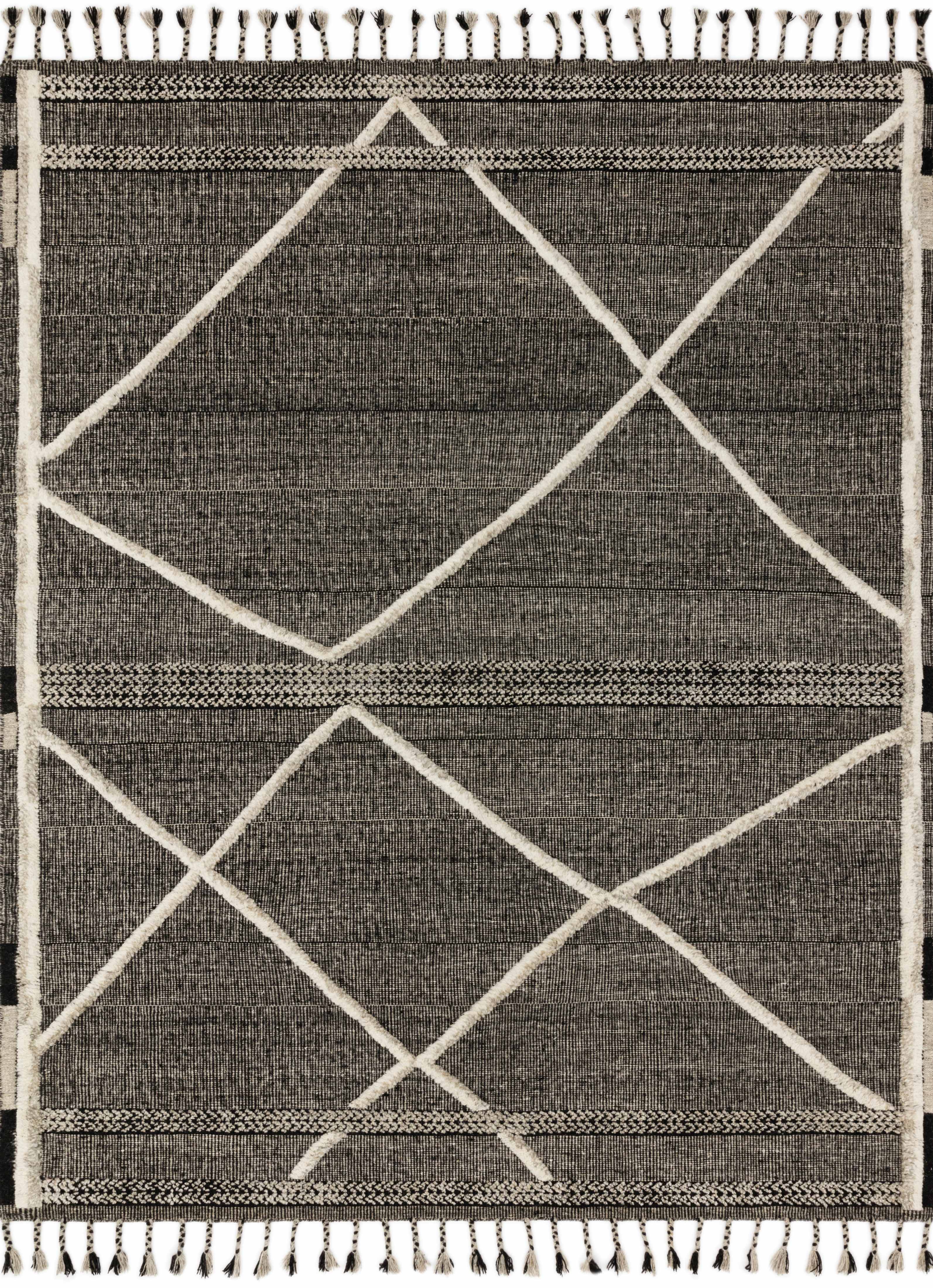 Loloi Rugs Iman Collection Rug in Beige, Charcoal - 4'0