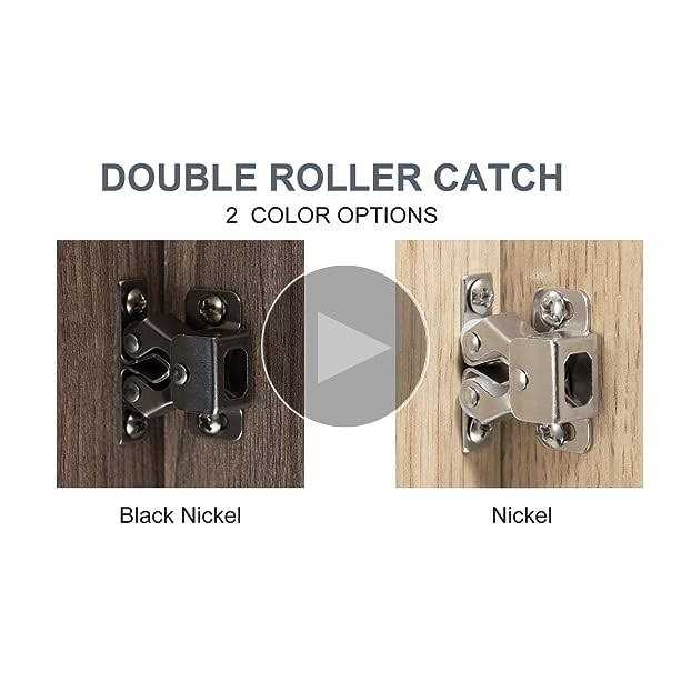 Keenkee Cabinet Latch Double Roller Catch Hardware for Cupboard Closet Cabinet Door Latches and Catches - Inhomebuy