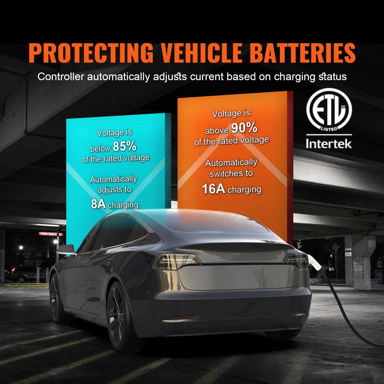 BENTISM Level 1&2 Portable EV Charger (AC 120V, 16A) EV Car Charging Cable, IP66, NEMA 6-20P/5-15P 28 ft for Universal SAE J1772 - Inhomebuy