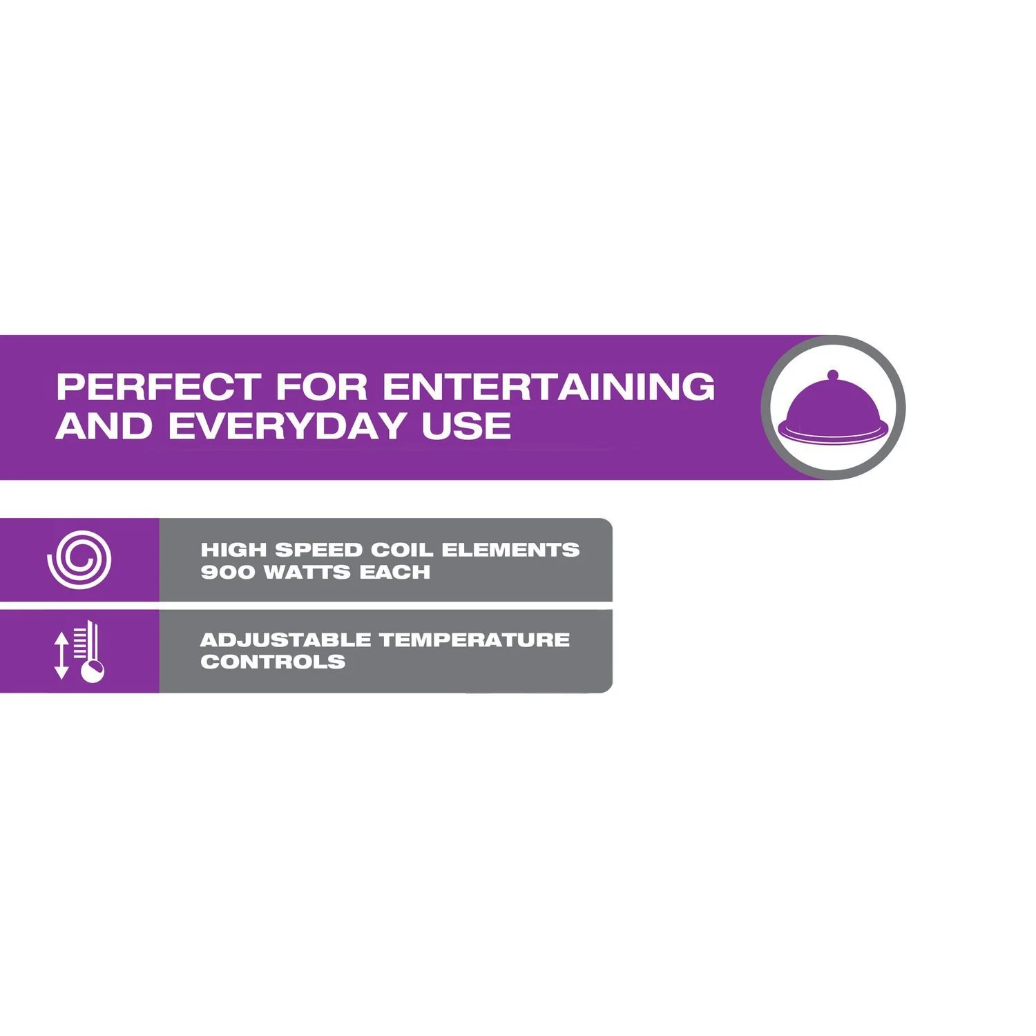 Salton HP-1941 Electric Range Double Burner, 1800W, black - Inhomebuy