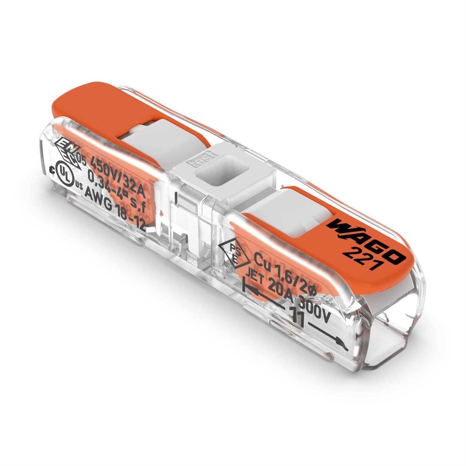 Wago 221 Series Wiring Connectors with Case 25pc Compact Wago Wire Connectors. Comes with 221-412 - Inhomebuy