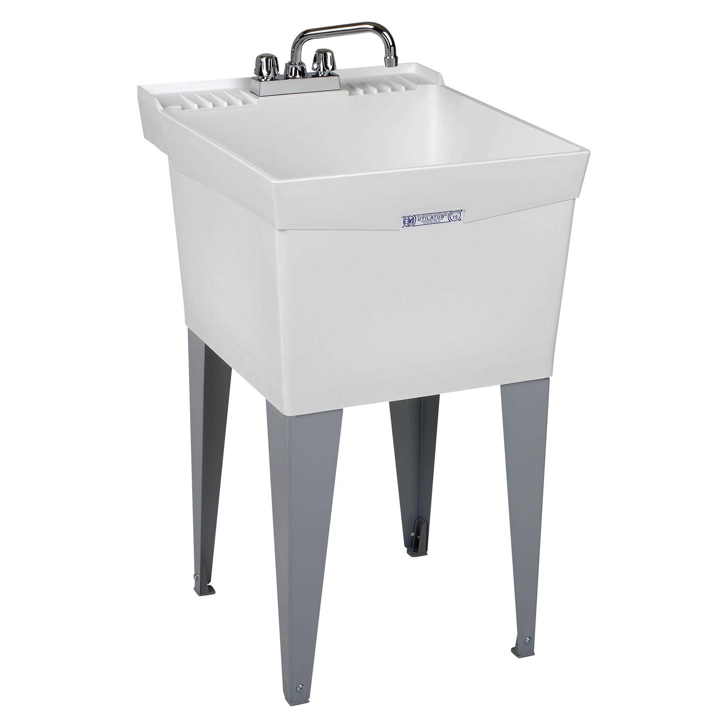 Mustee 18W Laundry Tub Wall Mount - Inhomebuy