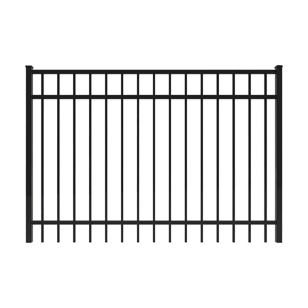 FORGERIGHT Vinings 4 ft. W x H Black Aluminum Pre-Assembled Fence Gate - Inhomebuy