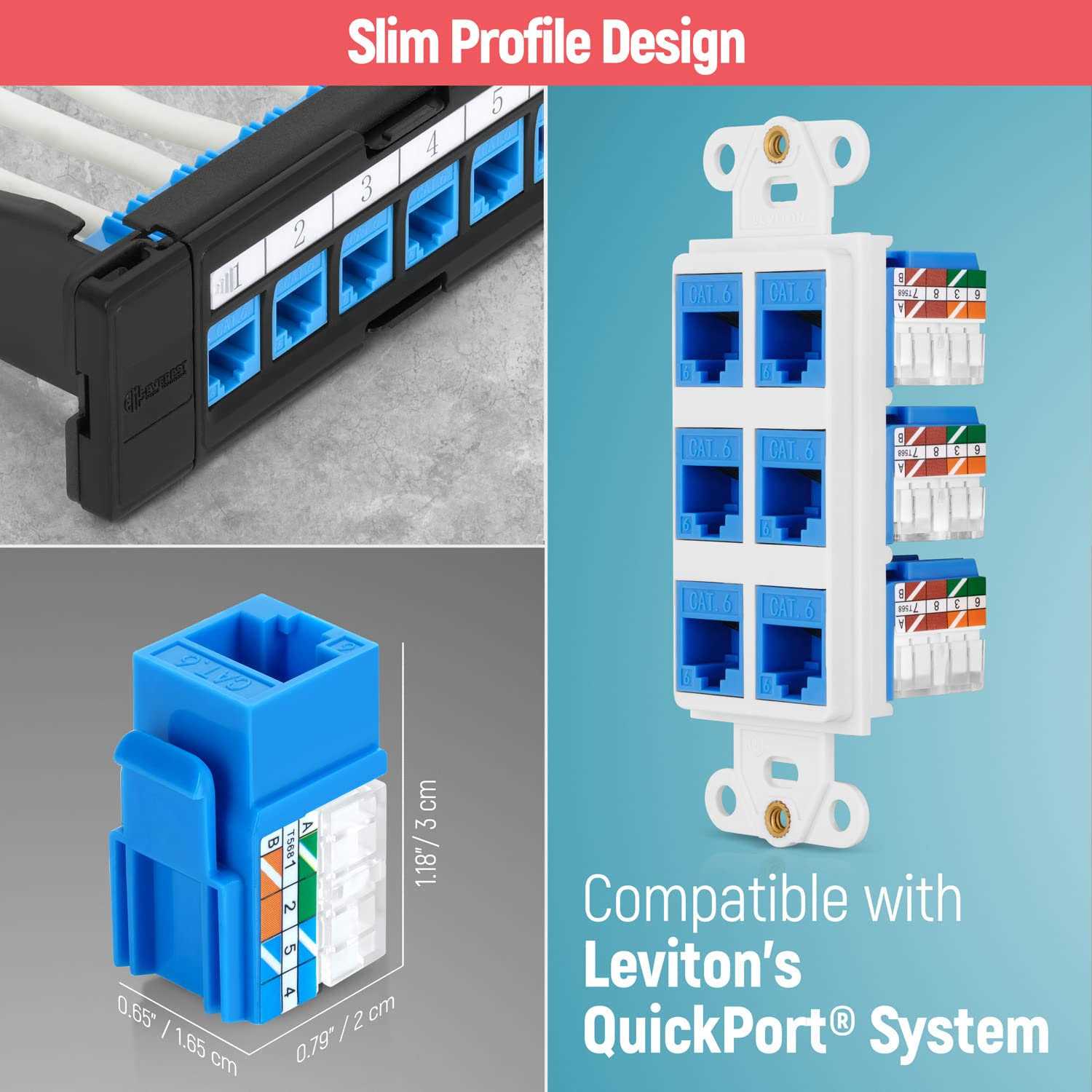 Everest Media Solutions RJ45 CAT6/5e Keystone Jack - Inhomebuy