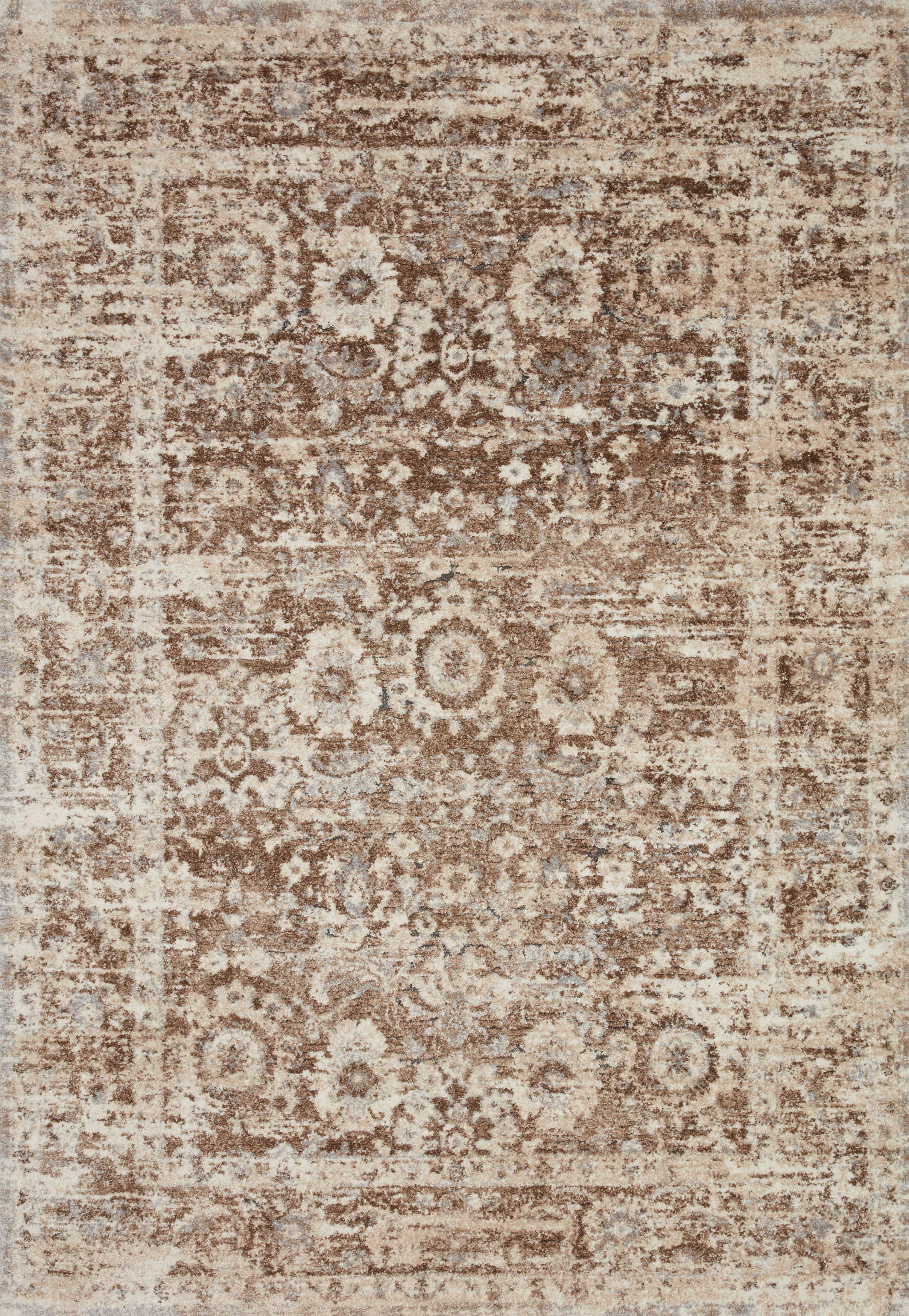 Loloi Rugs Theory Collection Rug in Mocha, Natural - 7'10