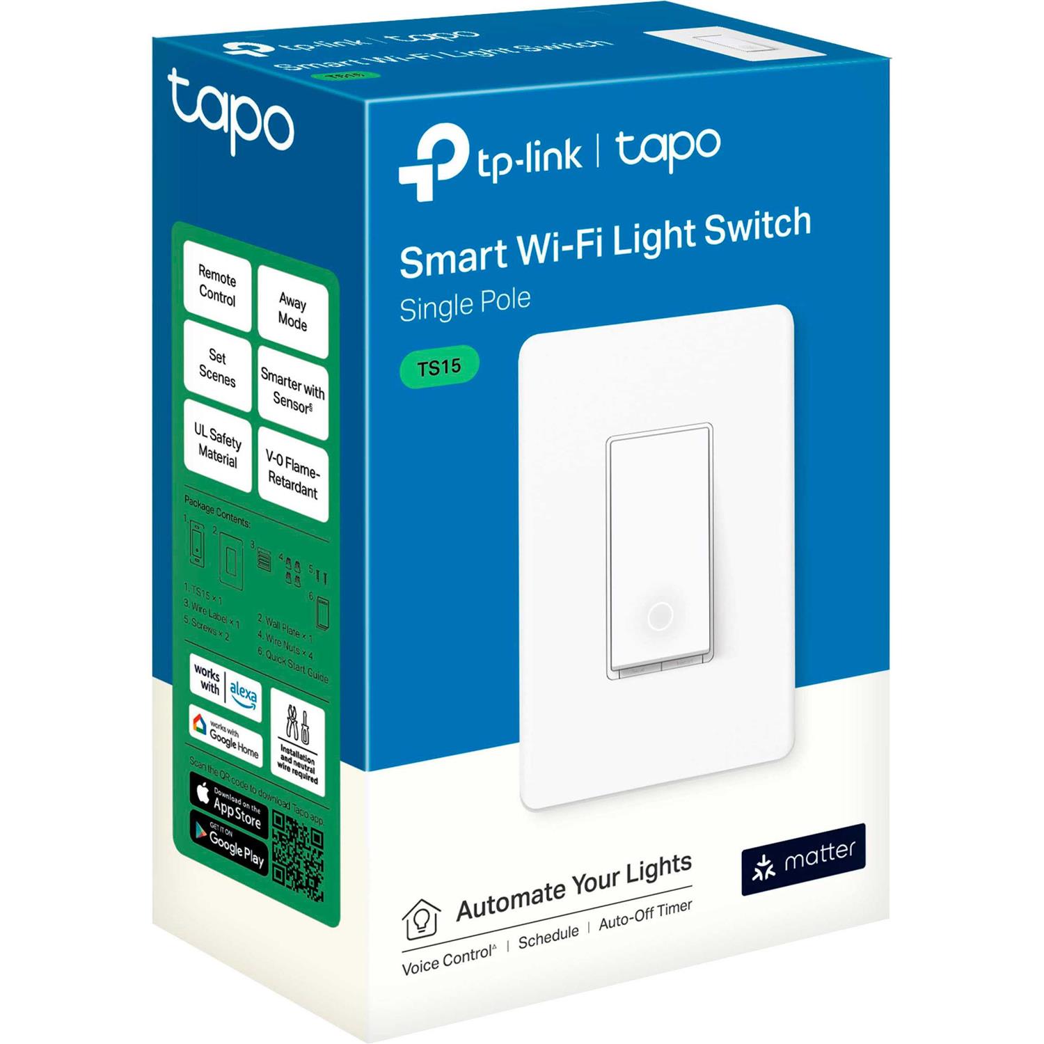 TP-Link Tapo Smart Wi-Fi Light Dimmer Switch with Matter - Inhomebuy