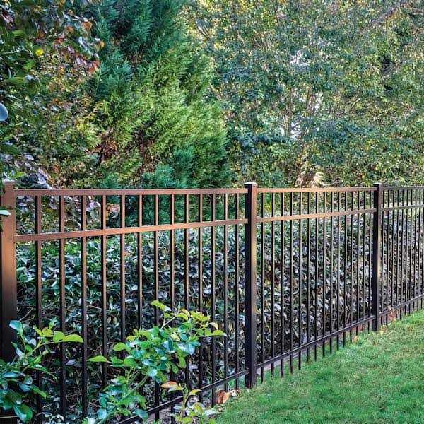 FORGERIGHT Vinings H x 6 ft. W Black Aluminum Pre-Assembled Fence Panel - Inhomebuy