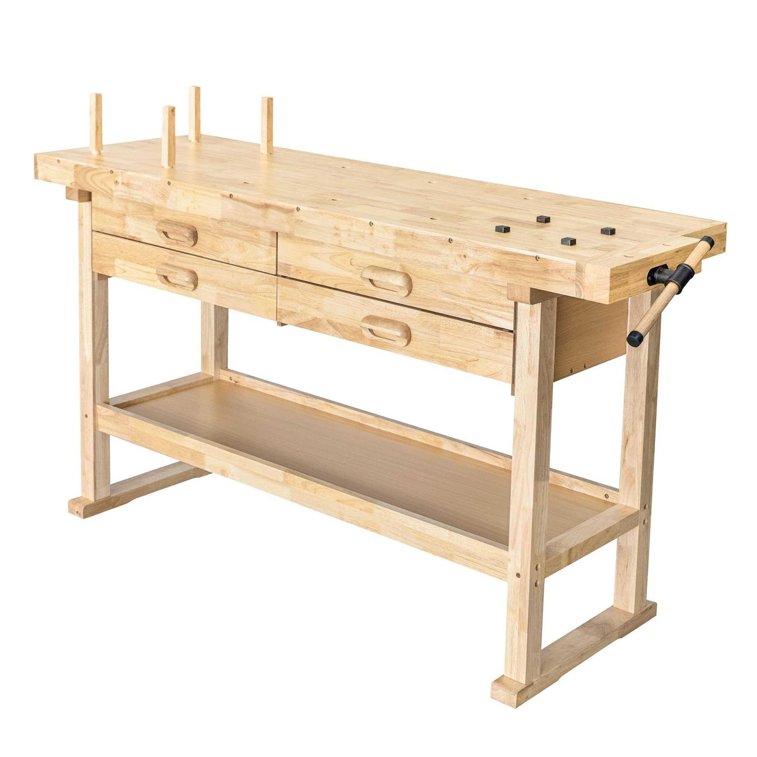 Olympia Tools 48-Inch Wood Workbench 330 lbs Weight Capacity Wooden Workbench for Garage, Workshop and Home - Inhomebuy