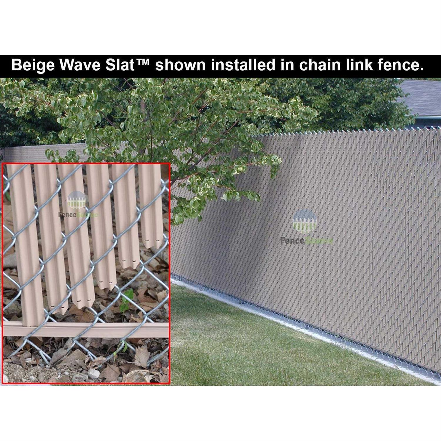 FenceSource Wave Slat Single Wall Bottom Locking Privacy Slat for 4, 5, 6, 7 and 8 chain Link Fence - Inhomebuy