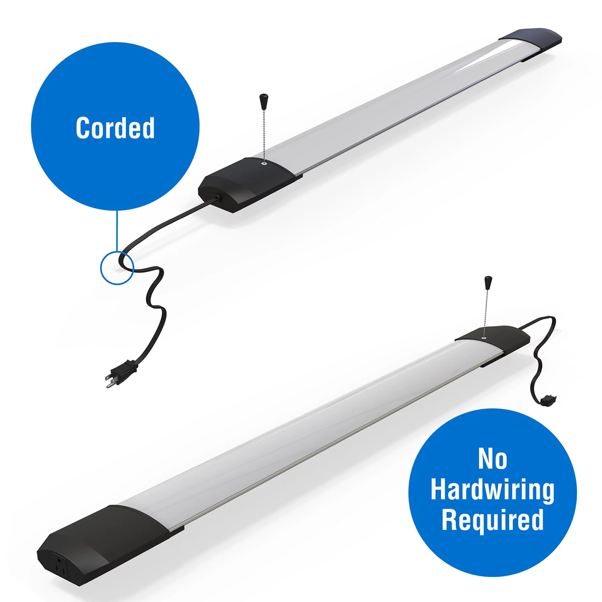Hyper Tough 5500 Lumen 4ft Linkable LED Shop Light - Inhomebuy