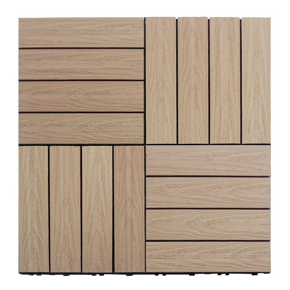 NewTechWood UltraShield Naturale 1 ft. x 1 ft. Quick Deck Outdoor Composite Deck Tile - Inhomebuy