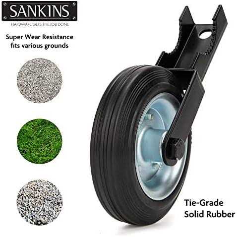 SANKINS Gate Helper Wheel for Supporting Metal Swing Gates with 1-5/8 Thru 2 Gate Frames - Inhomebuy