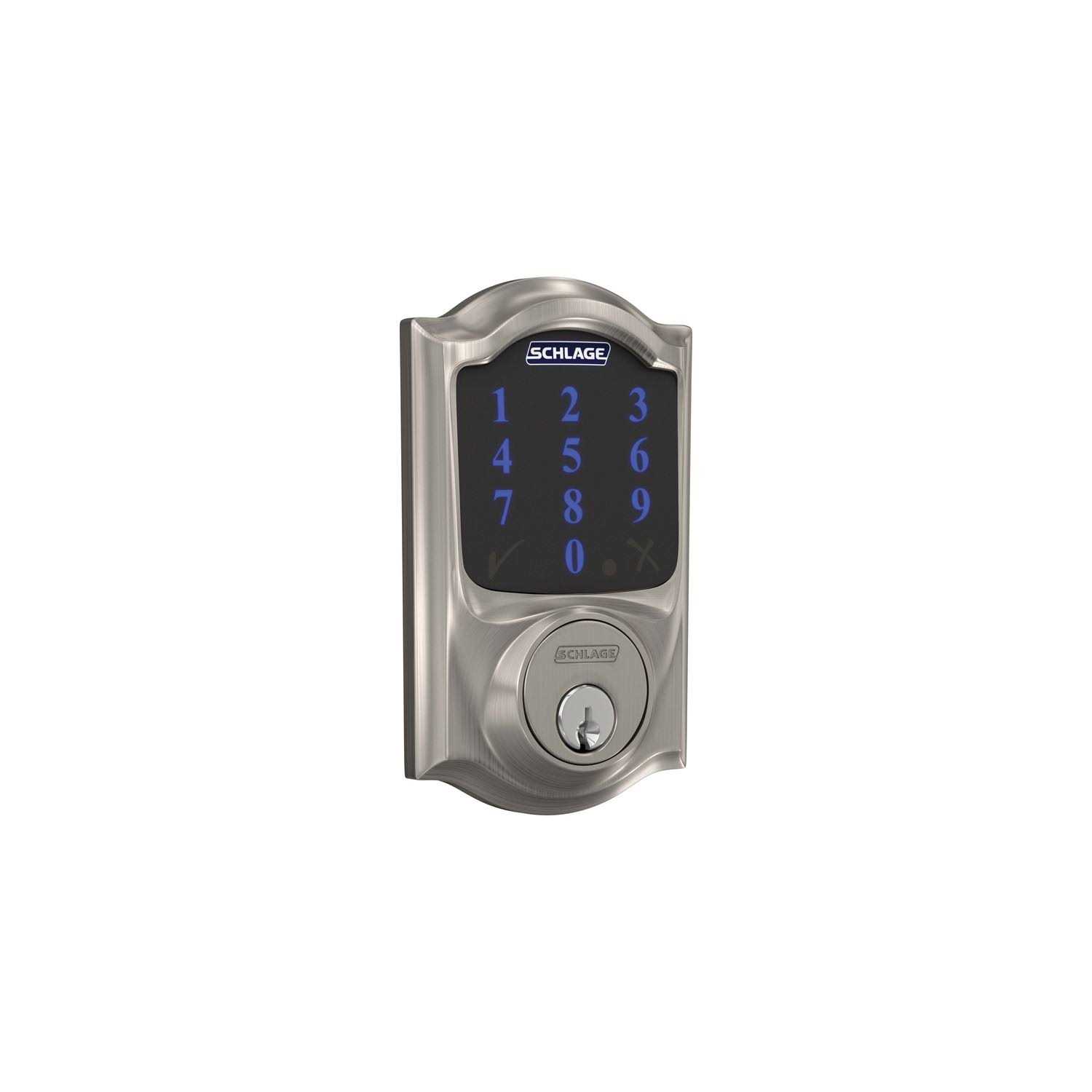 Schlage Connect Touchscreen Electronic Deadbolt Satin Nickel - Inhomebuy