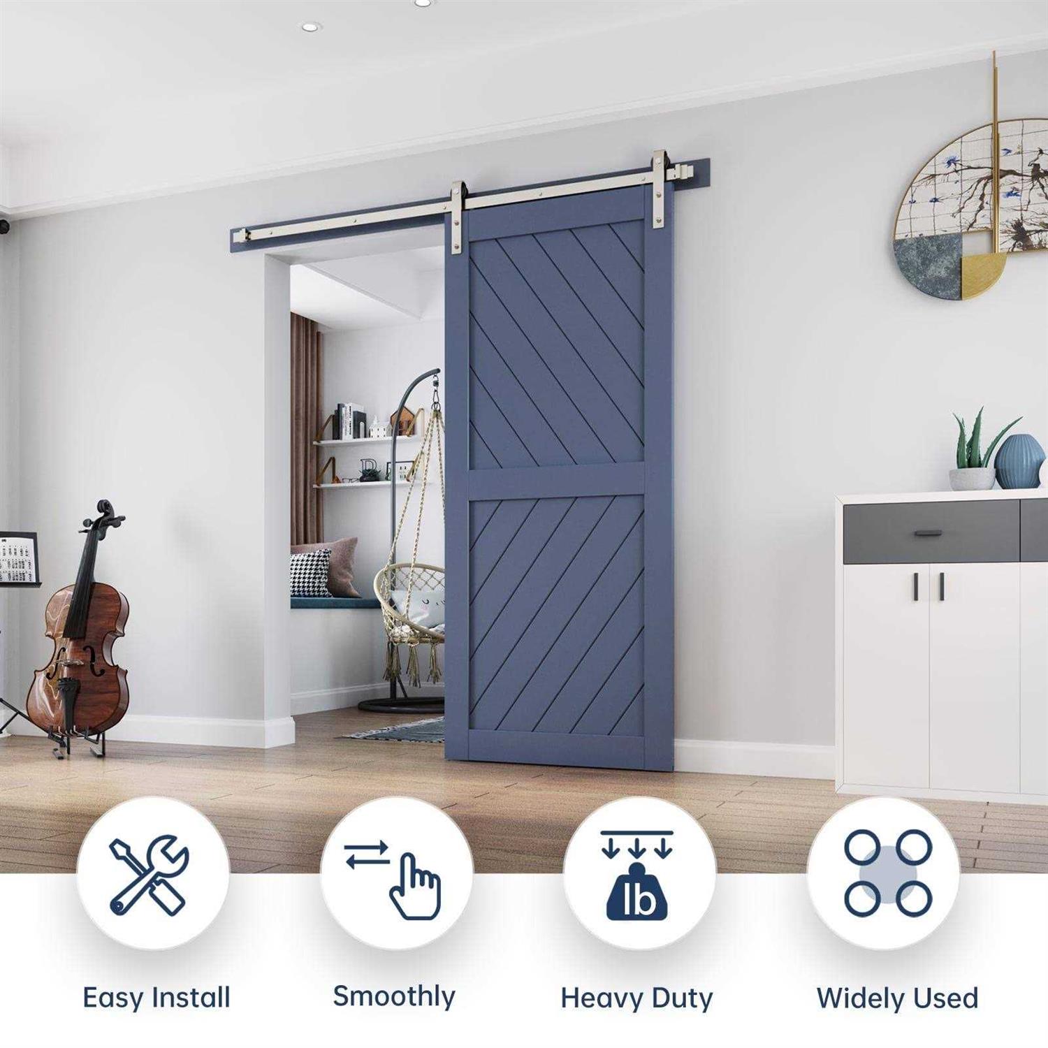 EaseLife 12 Stainless Steel Double Sided Push Pull Door Handle,H Shape Sliding Door Handle,Brushed,Fit for Glass Door Wooden Door - Inhomebuy