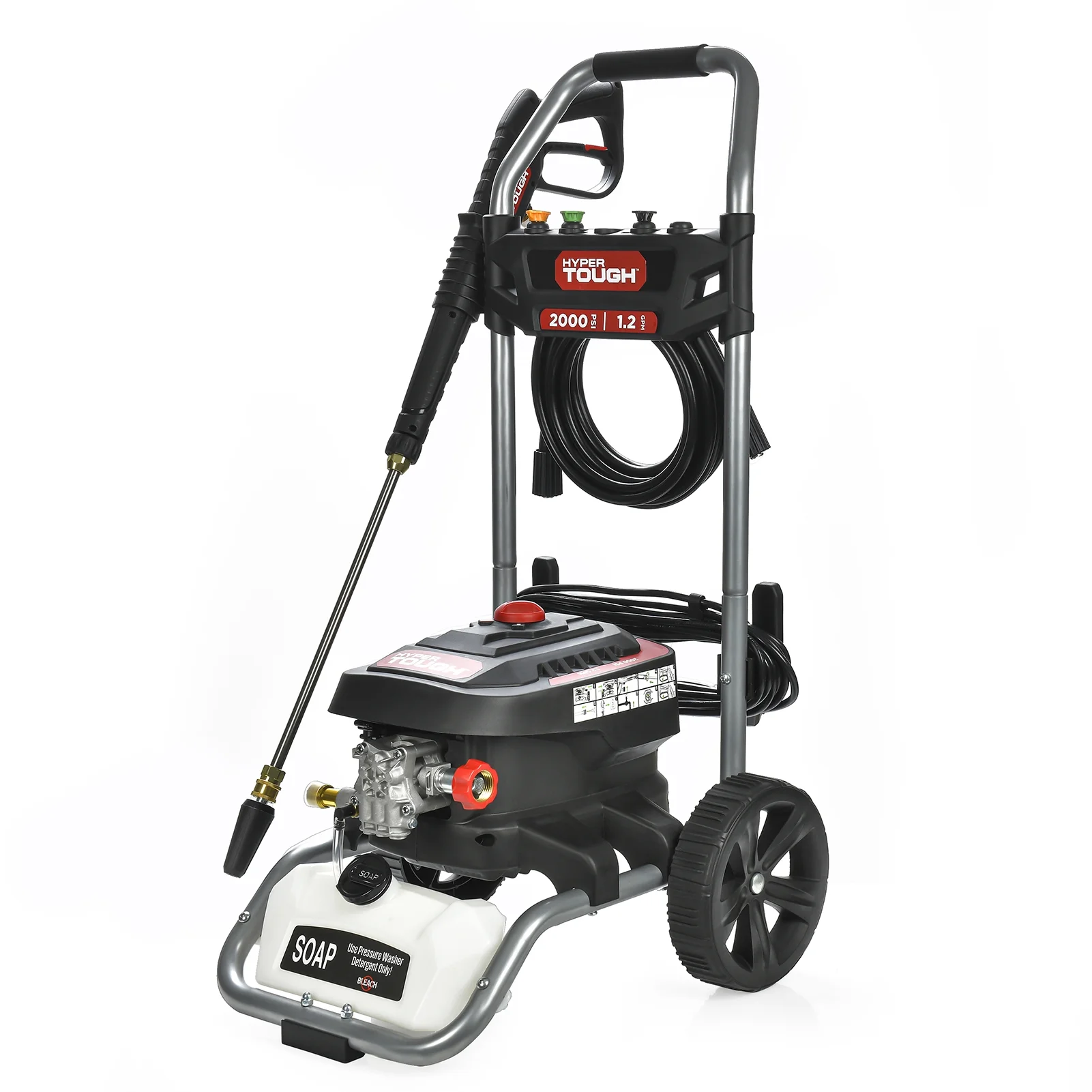 Hyper Tough 2000 PSI at 1.2 GPM  120 V 60HZ 1800W Electric Powered  Cold Water Pressure Washer - Inhomebuy